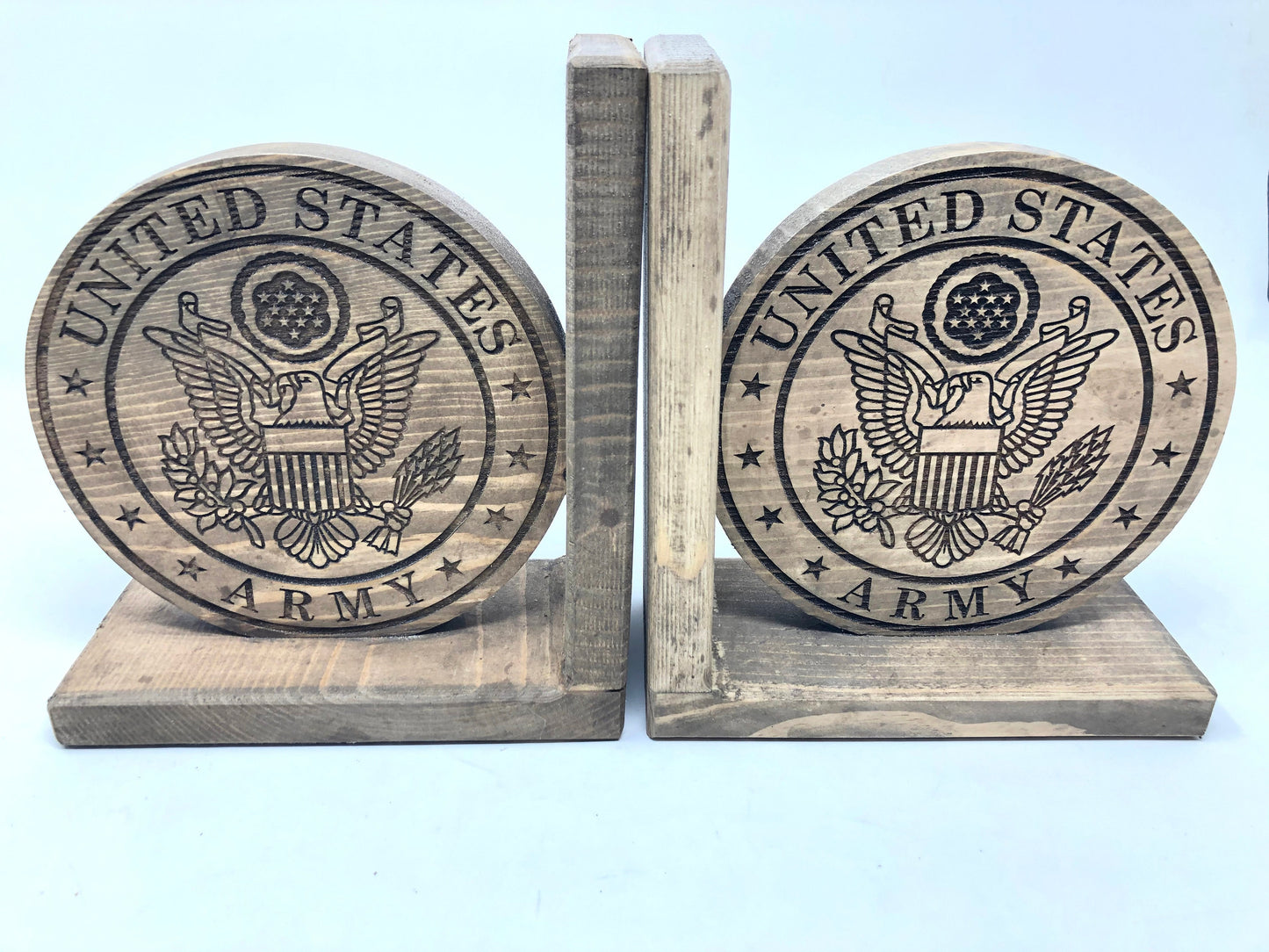 United States Army Bookends Wood Bookends