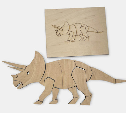 Wooden Dinosaur Origami Puzzle | Dinosaur Wall Art | Dinosaur Nursery, Toddler Room, Childs Room