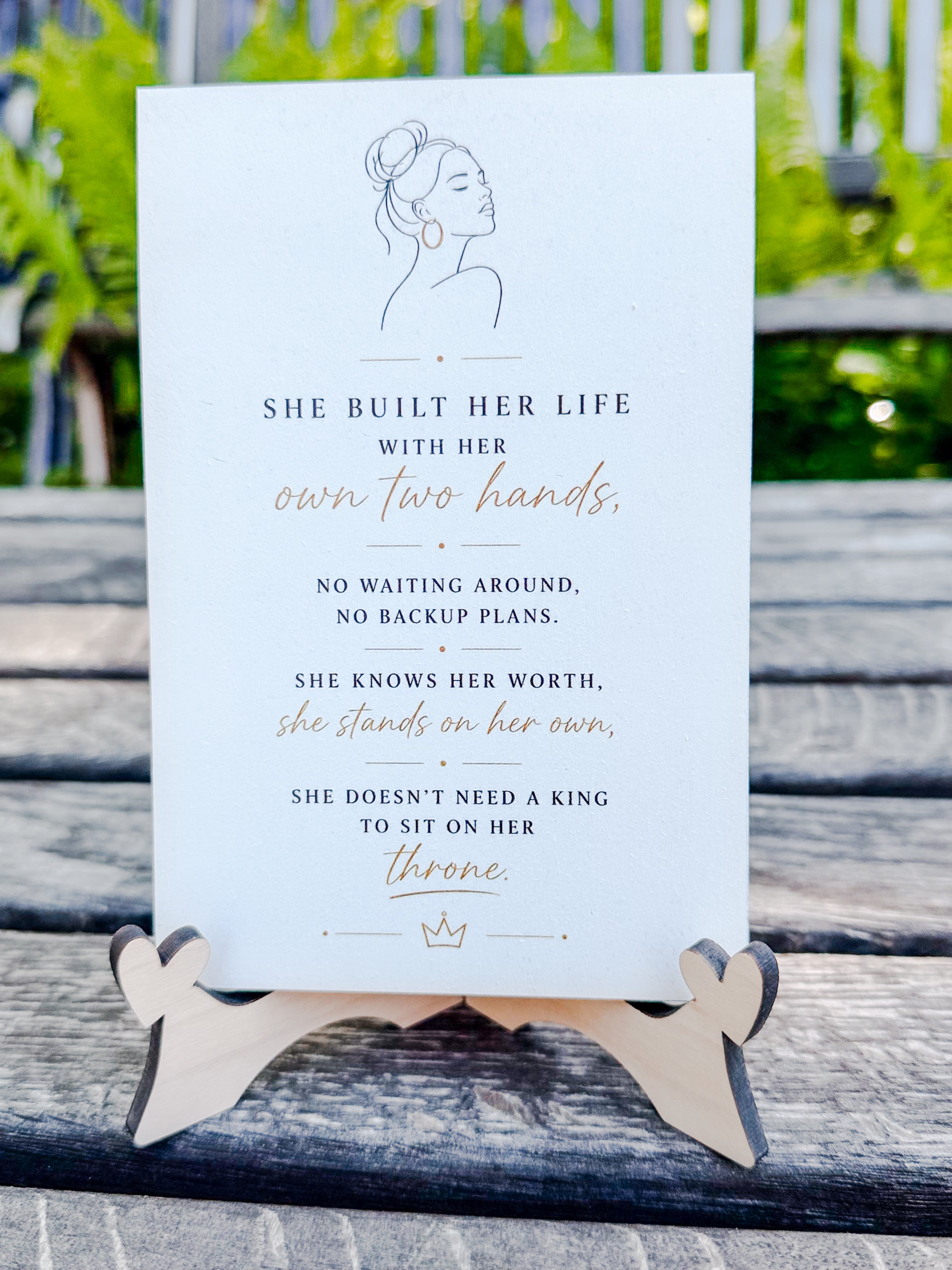 She Built Her Life Card
