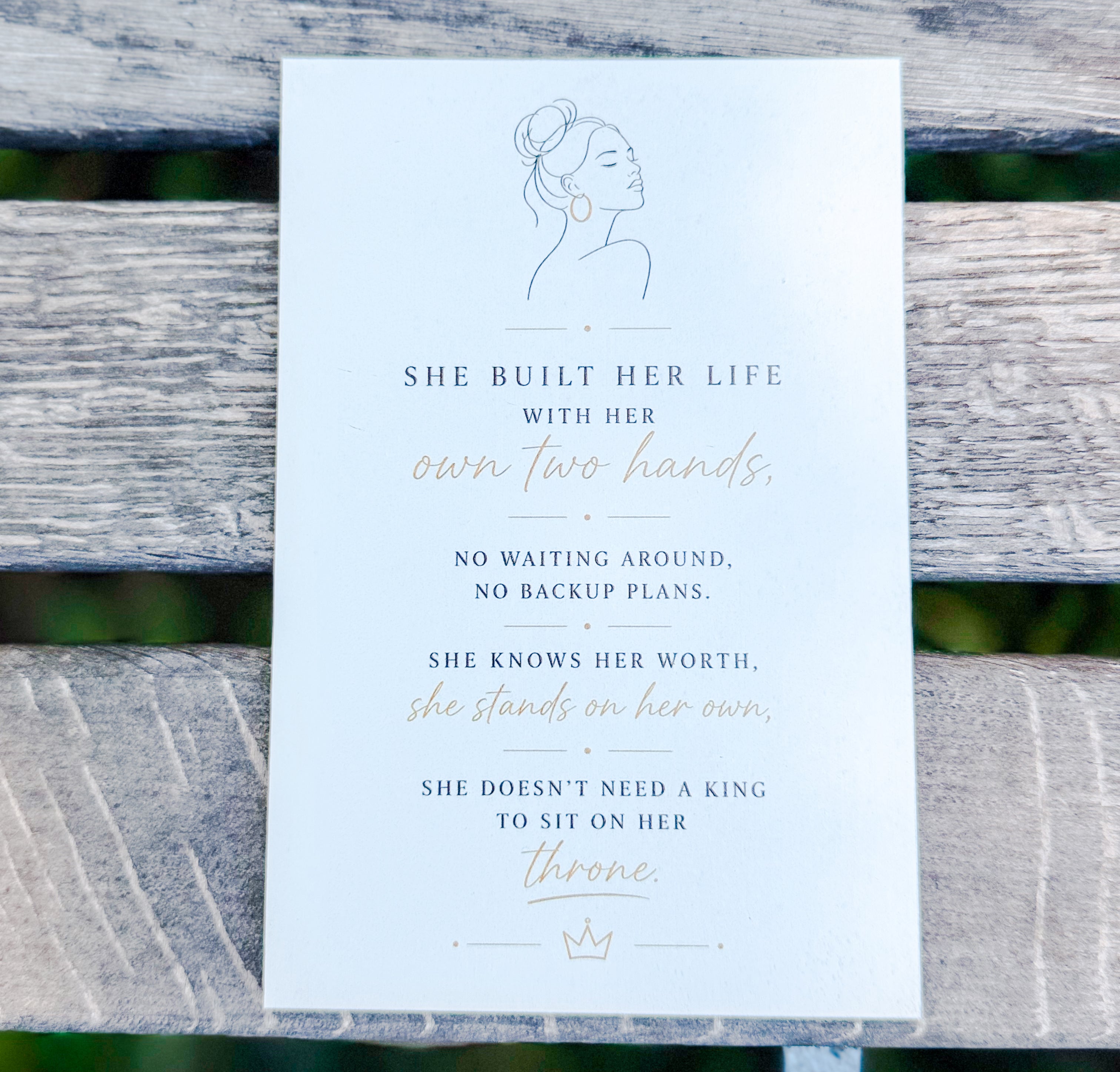 She Built Her Life Card