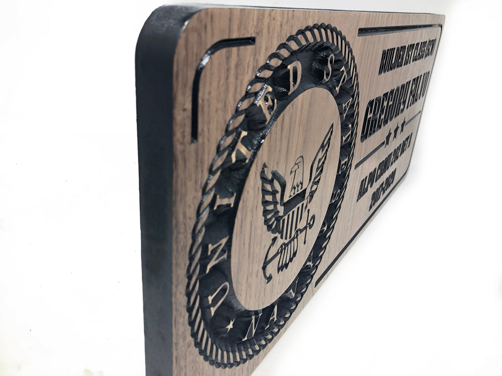 Custom Military Plaque | Military Signs | Army, Navy, Marines, Air force Signs | Personalized Wood Sign | Veterans Day Gift