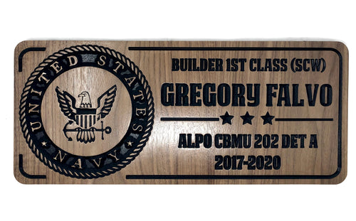 Custom Military Plaque | Military Signs | Army, Navy, Marines, Air force Signs | Personalized Wood Sign | Veterans Day Gift