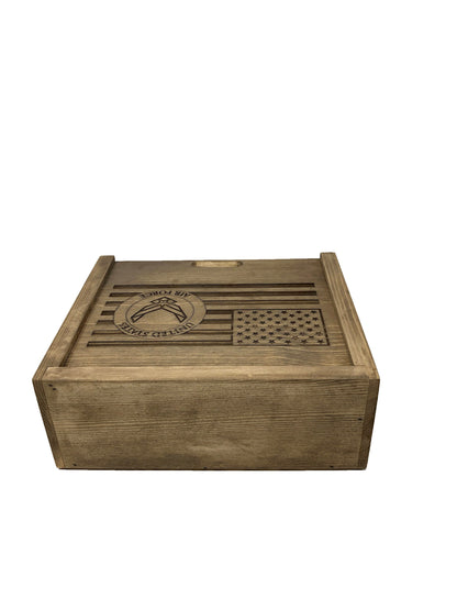 Air Force Rustic Flag Box | Army, Navy, Marines, Coast Guard | Veteran Gift | Bootcamp | Retirement Gift Idea | Handmade | Military