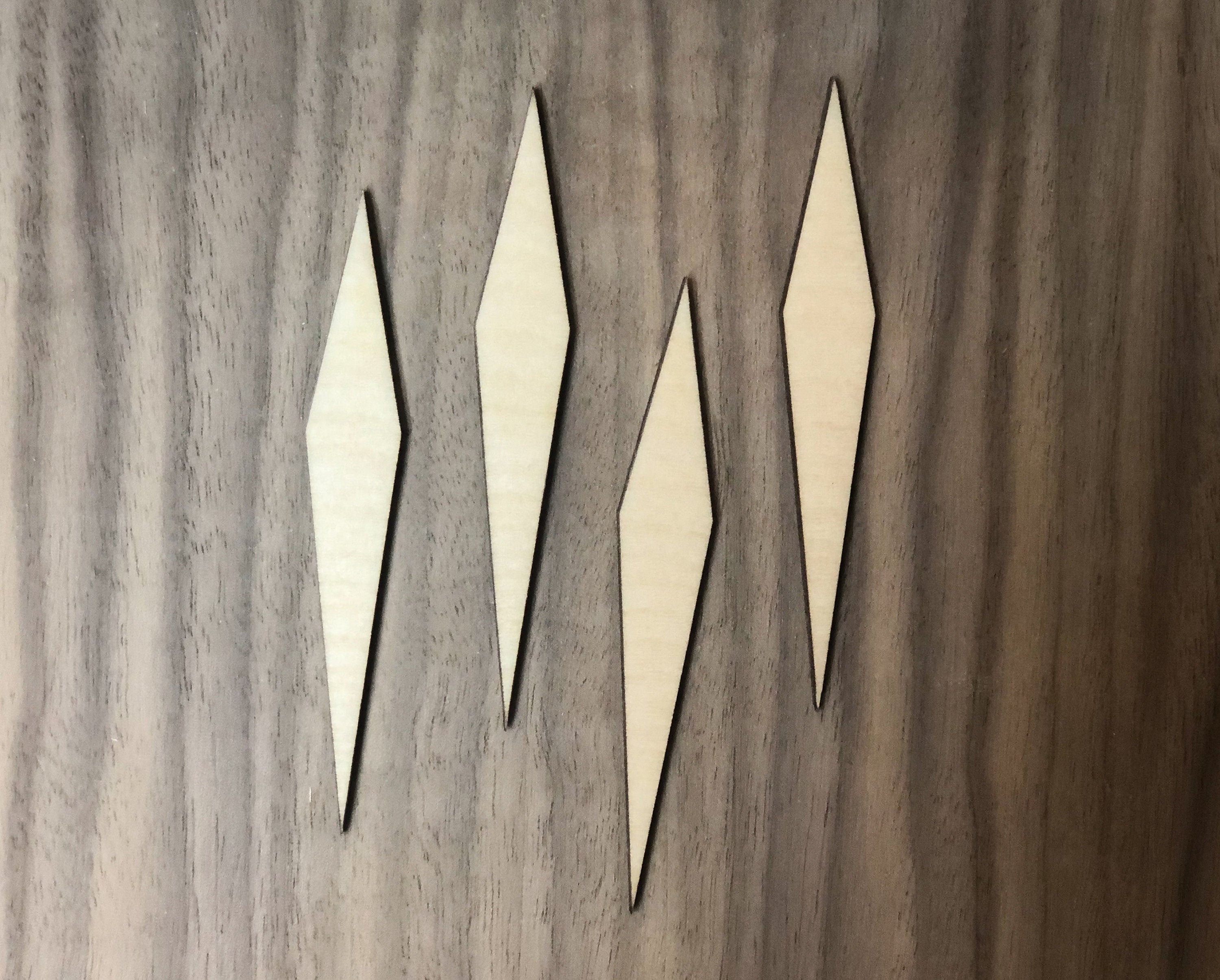 Four Mid Century Modern Diamond Wood Shape, Wooden Cat Cutout, DIY Cra ...