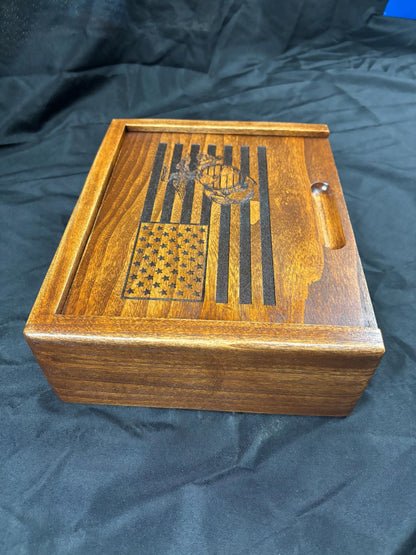 Marines Rustic Flag Box | Personalized Military Flag Box | Wooden Memory Box | Memorial Keepsake | Marine Retirement Gift | Grad Gift