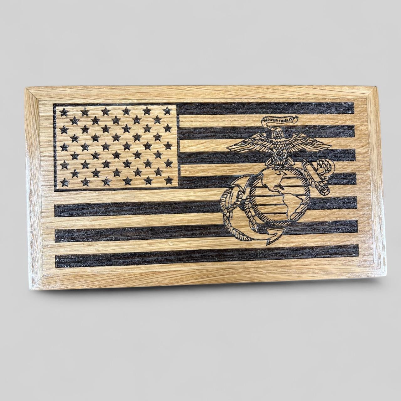 Military Custom American Flag Box | Personalized Handmade Keepsake Memory Box | Army | Navy | Marines | Air Force | Coastguard