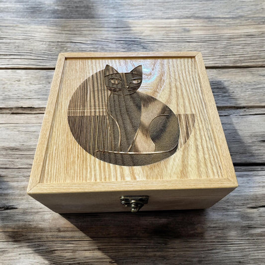 Mid Century Modern Cat Box | MCM kitty Jewelry Box | Purr-fectly Retro Cat Lover’s Box