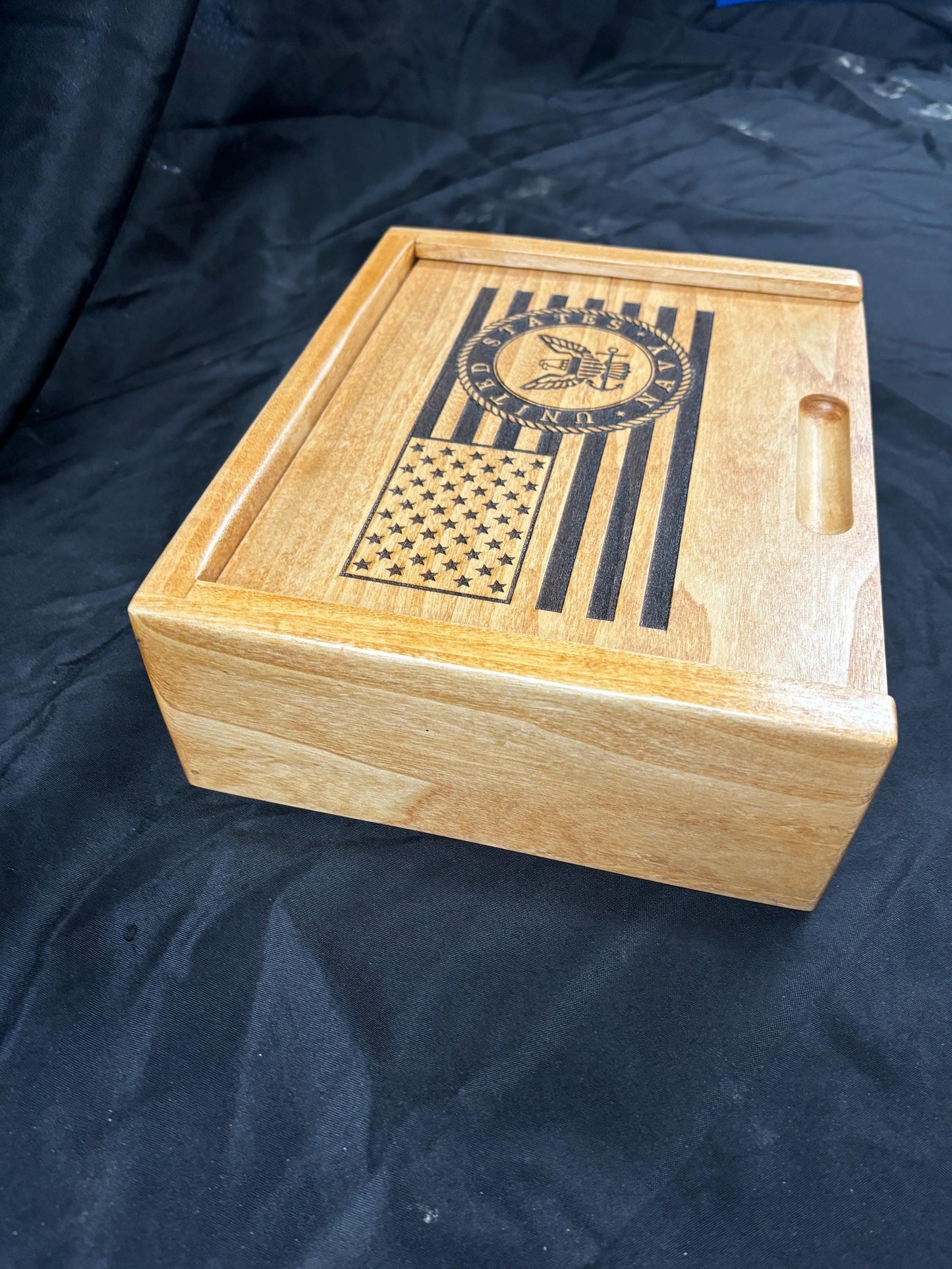 Rustic Flag Box | Personalized Military Flag Box | Wooden Memory Box | Memorial Keepsake | Army Retirement Gift | Marine Grad Gift