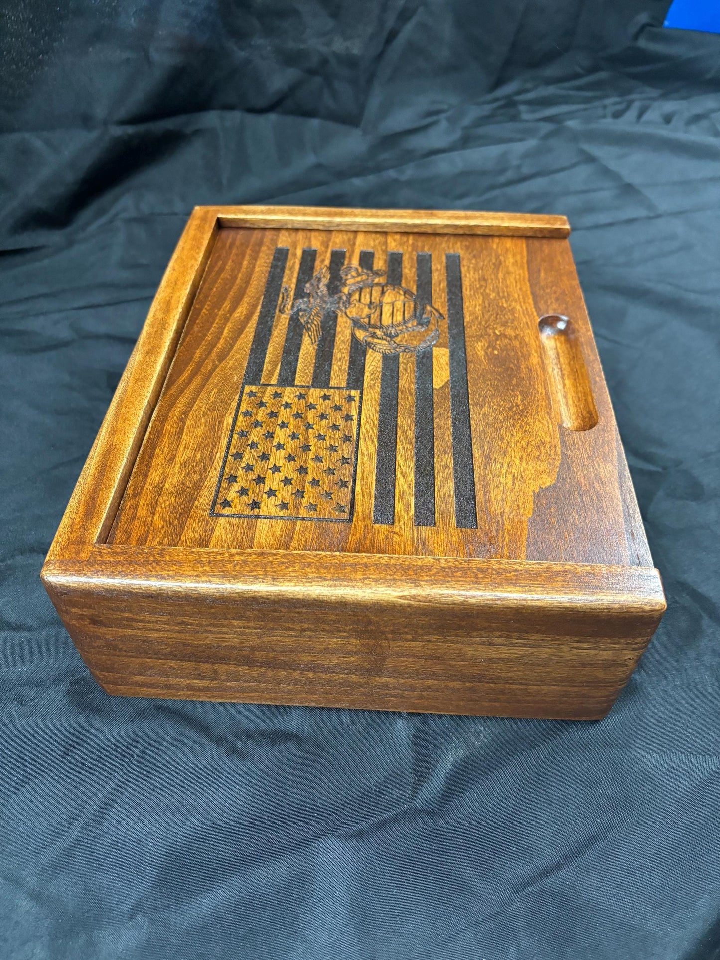 Rustic Flag Box | Personalized Military Flag Box | Wooden Memory Box | Memorial Keepsake | Army Retirement Gift | Marine Grad Gift