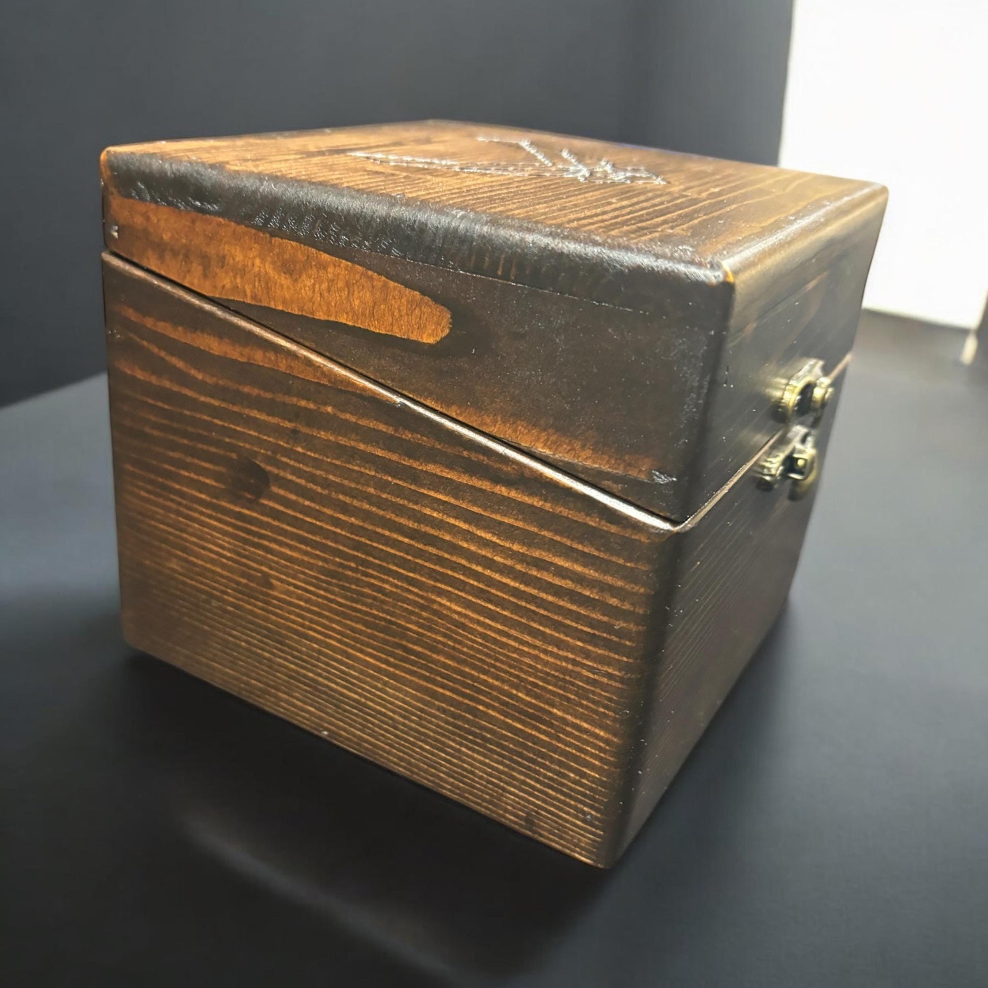 Rustic Military Air Force Emblem Box | Handmade Keepsake Memory Box | Army | Navy | Marines | Air Force | Coastguard | Veterans Day Gift