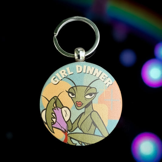 Girl Dinner Mantis Keychain