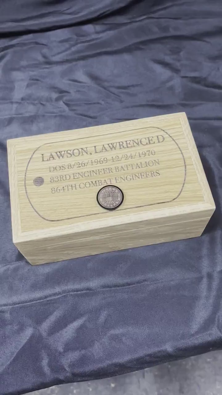 Military Custom Dog Tag Box | Handmade Keepsake Memory Box | Army | Navy | Marines | Air Force | Coastguard