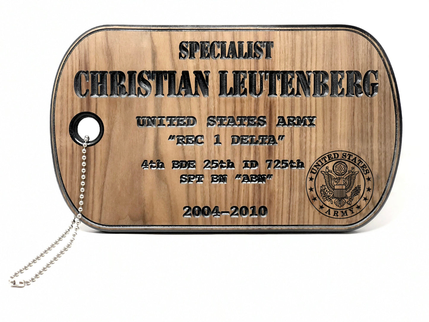 Custom Giant Wood Dog Tag Military Plaque | Military Signs | Army, Navy, Marines, Air force Signs | Wood Sign | Veterans Day Gift