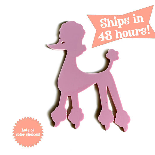 Mid Century Modern Poodle Shape, Acrylic Mid-Century Modern Cutouts, DIY Craft Supplies, Indoor / Outdoor, Blank Shapes, Many Sizes