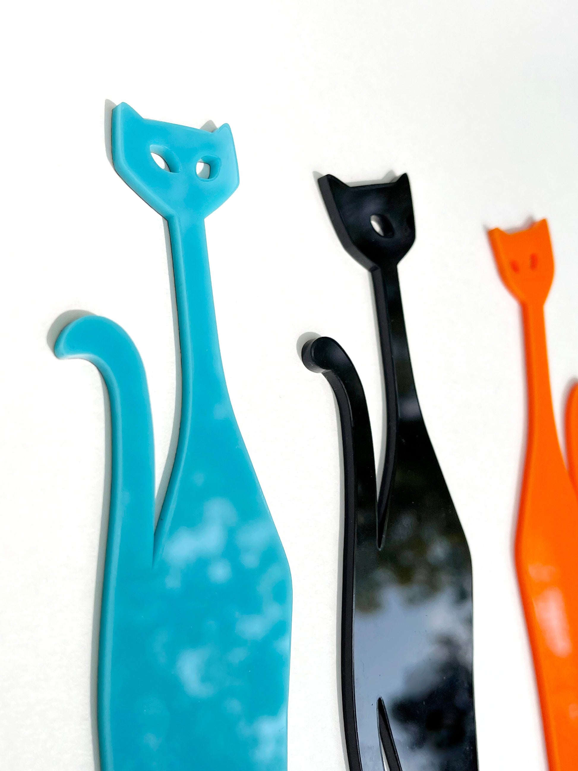 Three Mid Century Modern Cat Shape, Pair of Acrylic Cat Cutouts, DIY Craft Supplies, Blank Shapes, Many Sizes