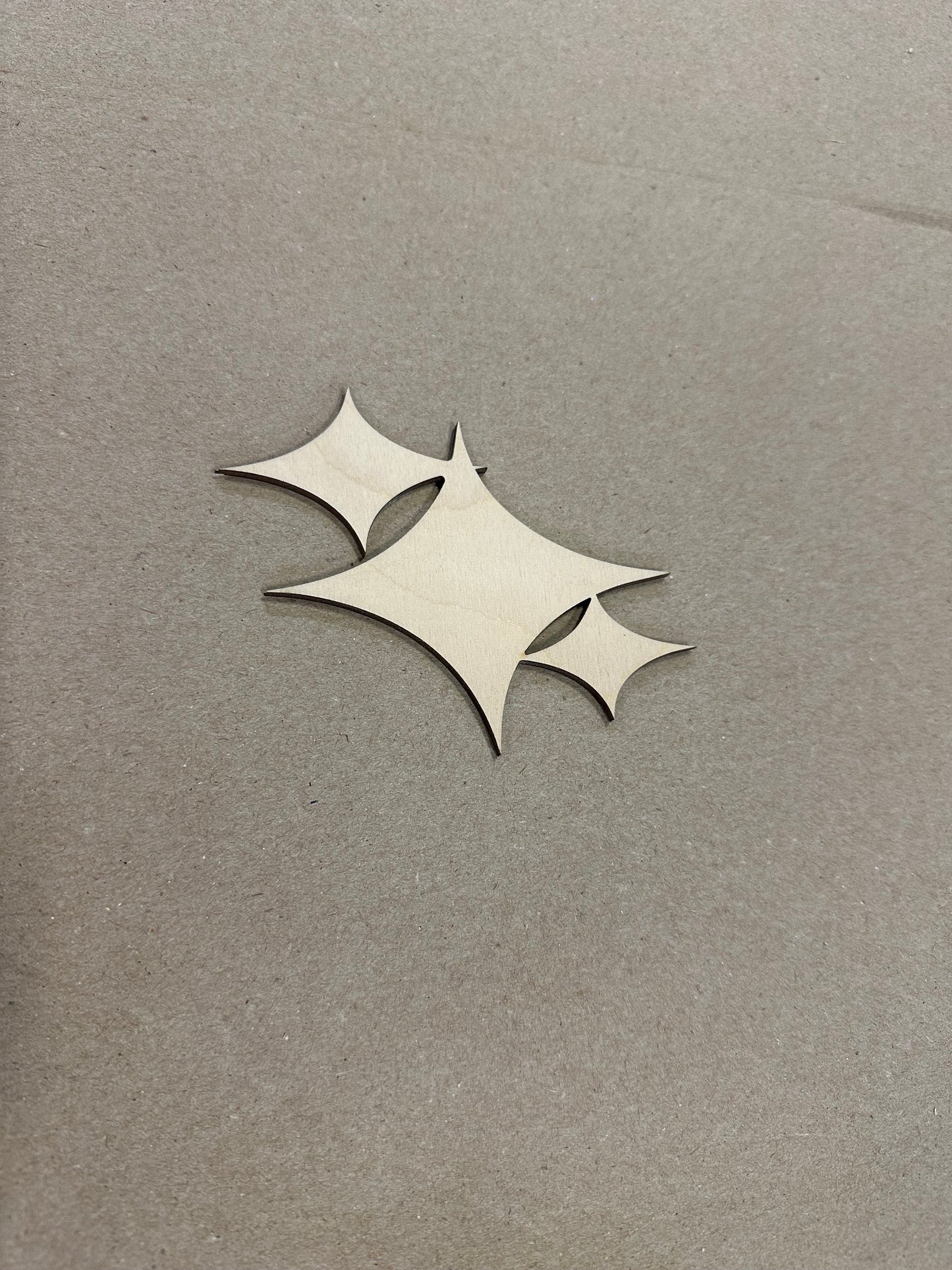 Mid Century Modern Triple Diamond Starburst Cutout - Wood MCM Craft cutout - MCM Crafts